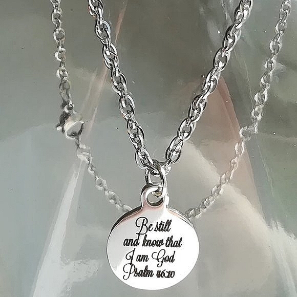 Christian Bible Verse Scripture Necklace - Picture 3 of 5